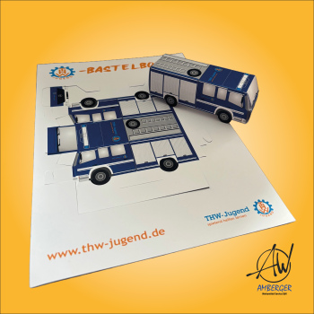 THW-Jugend Bastelbogen Einsatzwagen 100 Stück